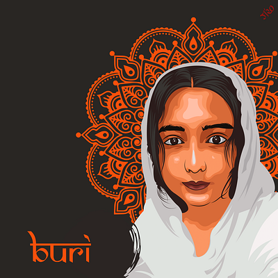 Vector Portrait art bangladesh illustration india puran story vector vector art vintage vintage art