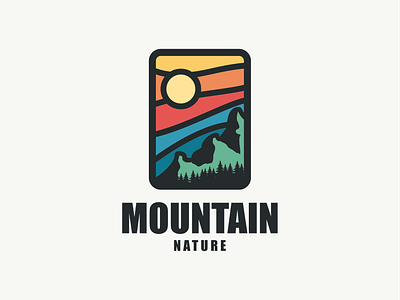 mountain nature logo design adventure design hill icon illustration logo mountain peak sign symbol vector