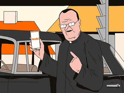 MUBI Presbytery TV Ad ad advert animation benz church insurance priest small town tv