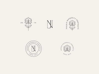 Custom Brand Marks for Maternity Photographer J Nicole brand design branding classic design illustration jn monogram logo logo design magnolia magnolia illustration maternity photographer maternity photography monogram photographer portrait photographer san serif serif timeless typography vector