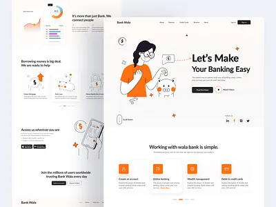 Bank Web and UI Exploration || 2021 bank bank website banking website clean ui credit card debit card dribbble best shot finance illustration landingpage minimal online bank top design ui designer uidesign uiux visual identity web web design webdesign