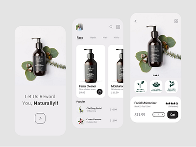 Beauty Product App app design ui ux