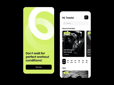 Fitness App Project — Mobile Design application design fitness mobile mobile app nutrition sport sport app workout