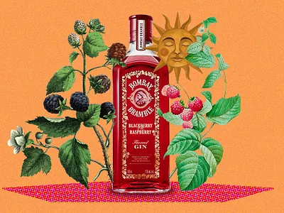 Bombay Bramble (1/3) alcohol bombay bramble bombay sapphire booze cocktail digital collage drinks gin photo collage photoshop vinepair