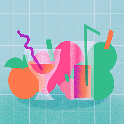 Fresh Summer bar daikiri design drink drinks editorial art editorial illustration food fruits fun green illustration martini party summer women in illustration