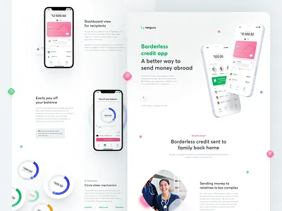 Borderless credit app: A better way to send money abroad app banking case study credit design interaction ios sending ui ux