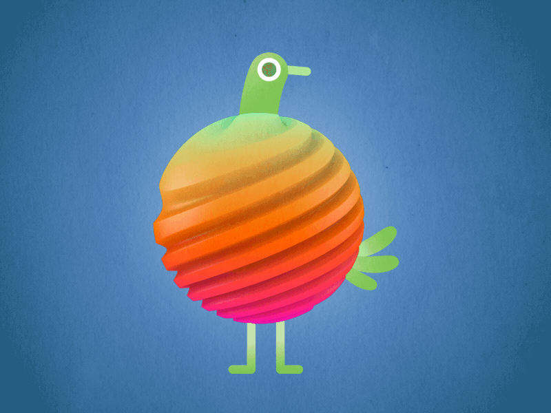 Blowing Birb 2d animation 3d after effects animation bird c4d explision motion graphics