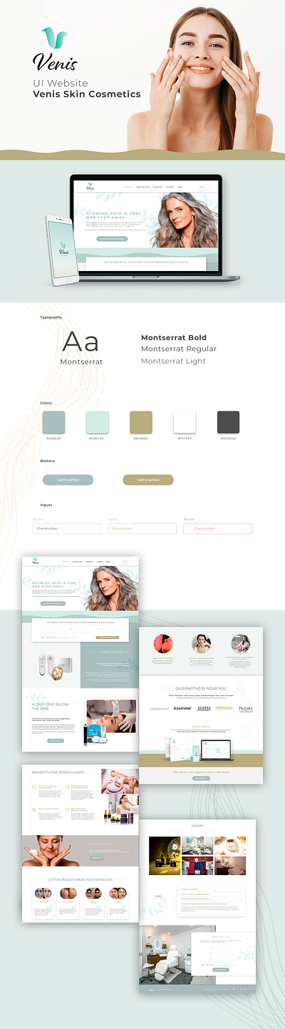 Website spa & cosmetics design ui