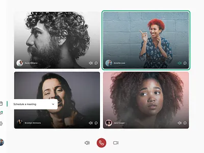 Video Chat app design interaction design ui ux