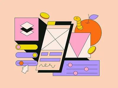 Tubik Academy Illustrations: Interactions app design branding design design process design studio designers digital art digital illustration education graphic design illustration illustrator interaction design mobile ui user experience user interface ux web design website illustration