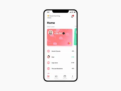 Junior cards app concept app cards credit debit design interaction junior mobile protopie prototype wallet