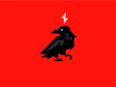 Raven logo 3d animal animation bird branding crow design esports graphic design illustration light logo logotype mascot logo motion graphics raven ui ux vector