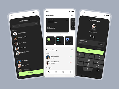 Procery - Mobile Banking App animation banking clear dashboard fintech interface ios minimal mobile mobile app mobile design motion graphics payment ui wallet withdraw