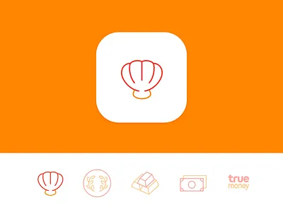 Truemoney - icon Animation (Morphing) after effects animation branding coin currency gold icon icons loading logo micro animation money morphing motion shell vietnam