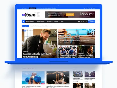 Kolyoum - Newspaper Magazine News BuddyPress AMP theme ui ux wordpress wp
