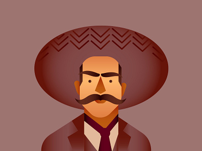 Emiliano Zapata art design draw drawing illustration logo vector