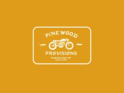 Pinewood Provisions Bike Sticker branding graphic design motorcycle sticker