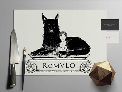 Rómvulo art branding design draw drawing illustration logo vector