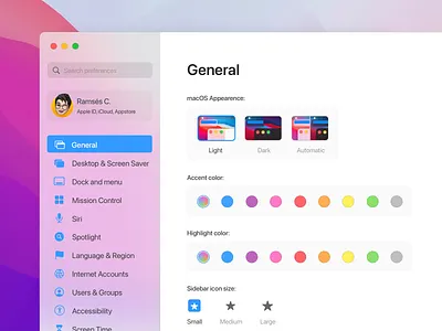 macOS Preferences macos preferences product design settings ui