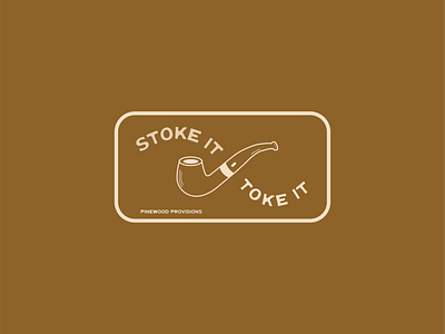 Pinewood Provisions Sticker branding graphic design pipe sticker tobacco