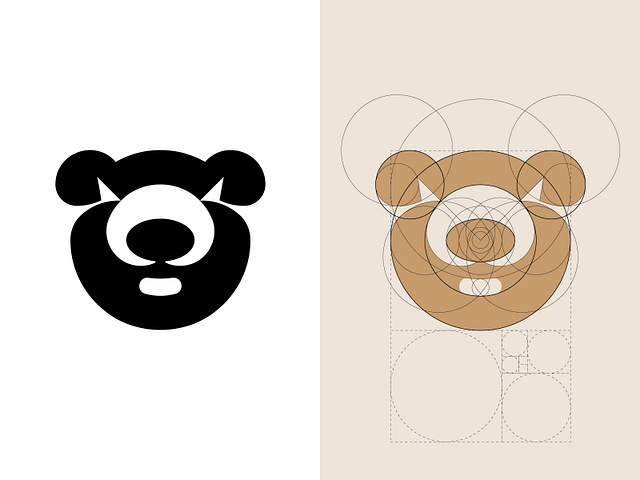 Fox Logo with Golden Ratio by DAINOGO on Dribbble