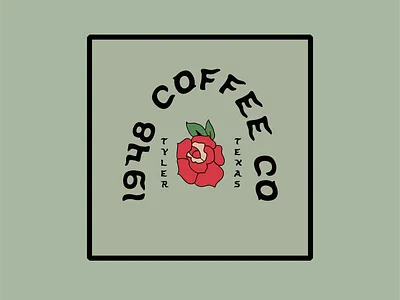 Cafe 1948 "Tyler Rose" Mug branding coffee graphic design illustration mug design rose