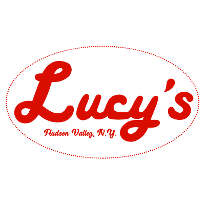 Lucy's Food Truck Logo (Red) branding custom font design food truck logo restaurants retro typography
