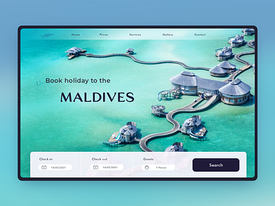 Travel - Landing page UI design ui web