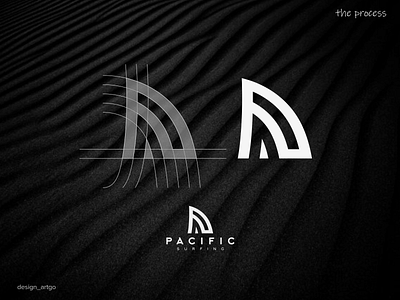 the process branding design fin flat graphic design illustration logo minimal monogram shark simple typography ui uiux vector