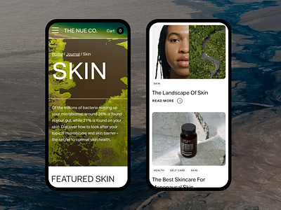 The Nue Co. Blog design health mobile supplements thenueco ui ux web webdesign website wellness