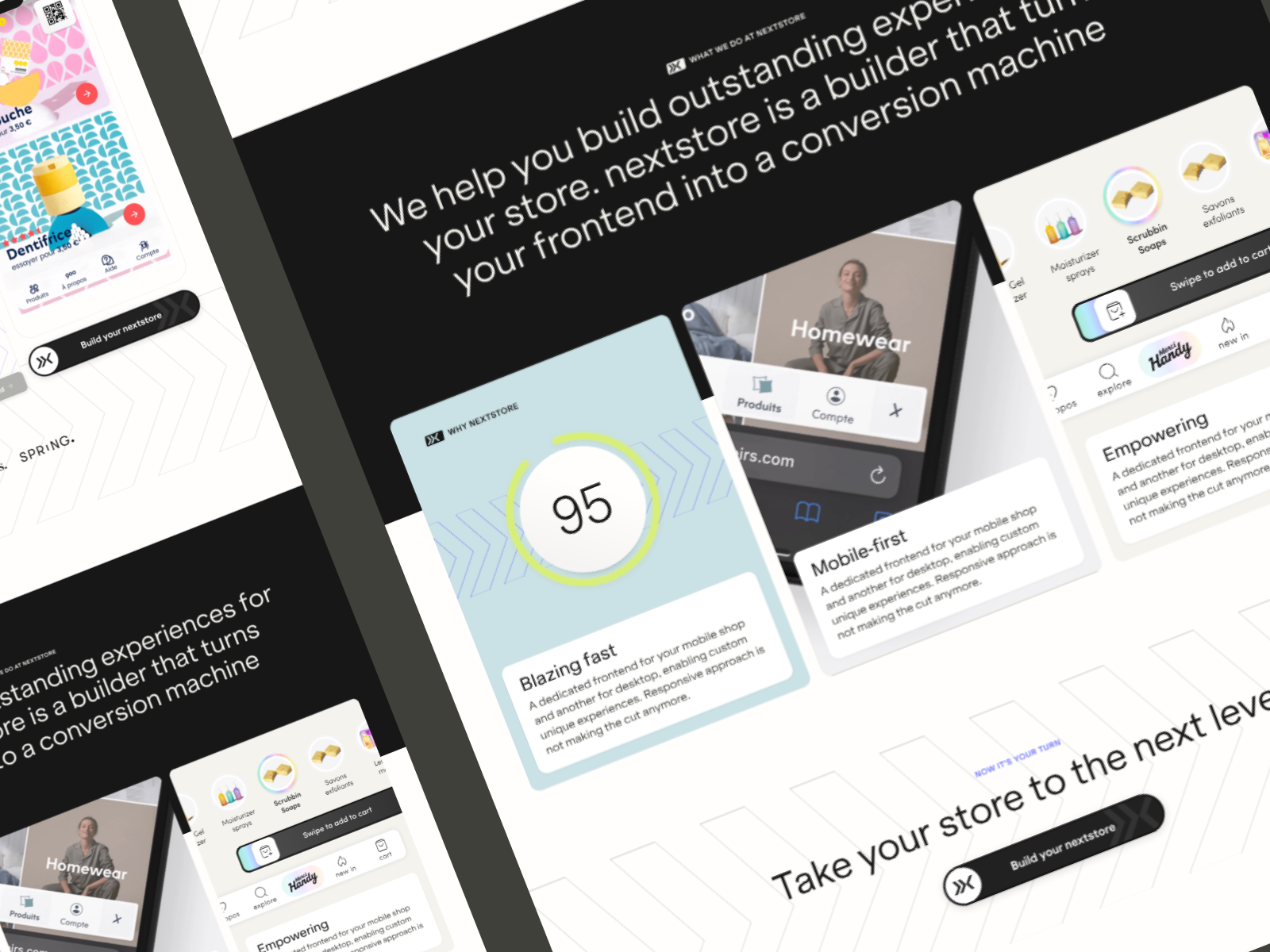 nextstore website — rebrand brand branding design landing lp startup ui website
