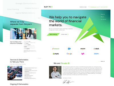 Elevate IR figma landingpage visualdesign webdesign