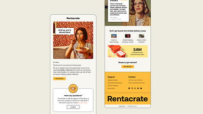 Rentacrate Email Design design email email marketing graphic design moving