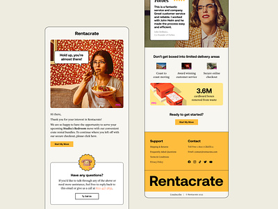 Rentacrate Email Design design email email marketing graphic design moving