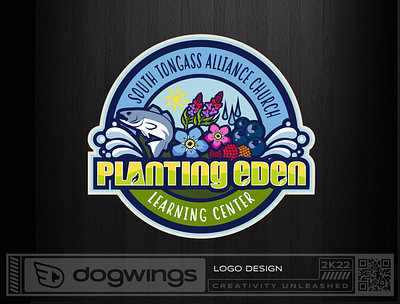 Planting Eden logo alaska branding childrens center chipdavid dogwings drawing eden illustration logo vector