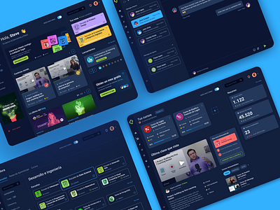 Dashboard for educational platform darkmode dashboard onlinecourse platzi redesign ui ux