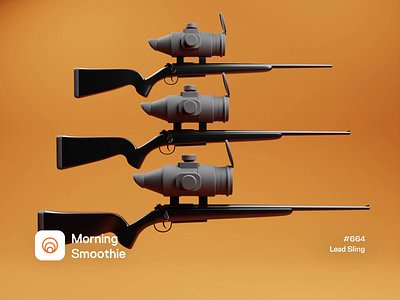 Lead Sling 3d 3d animation 3d artwork animated animation blender blender3d bullet design diorama gun hunt hunter illustration isometric isometric illustration logo optics rifle scope