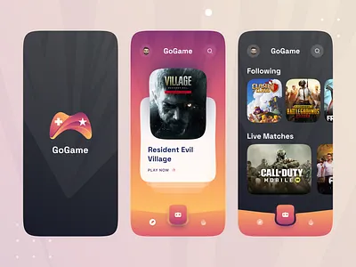 GoGame - Game App UI Design 2021 trend app app ui design best dribbble shot creative devignedge dribbble best shot game app game store gamer gaming mhmanik02 mobile app mobile game store app top designer trendy design ui design uidesign video game