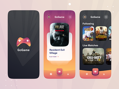 GoGame - Game App UI Design 2021 trend app app ui design best dribbble shot creative devignedge dribbble best shot game app game store gamer gaming mhmanik02 mobile app mobile game store app top designer trendy design ui design uidesign video game