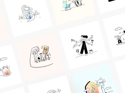 The Odd character characterdesign creative data security design financial illustration laptop minimal multitasking search shopping vector