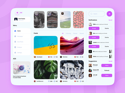 Social Media - UI Design adobe xd app daily ui challenge design figma ui design ux ux design