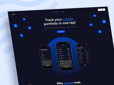 Crypto Portfolio App bitcoin crypto crypto ui design matic nft ui portfolio saas tracker