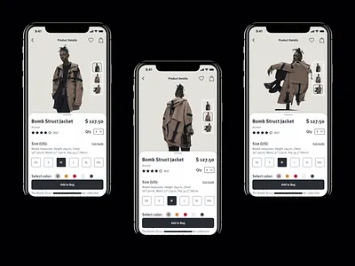 NYU Clothing — Product Page app clothes concept ecommerce ios mobile product shopping app ui user interface ux