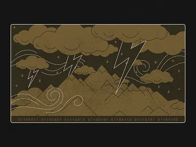 The Storm binary code clouds code dem digital hike illustration journey lightning low code lowcode mendix mountain mountain climb nature storm teamwork texture thunderstorm weather