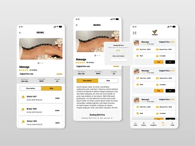 Bidding and Listing UI android app app design app designer bid bidder bidding bidding app buyout deal design flutter ios listing listing app mobile app mobile app design mobile ui ui uiux
