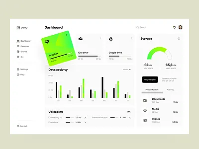File manager: dashboard app design application dashboard file manager files overview platform product web app web design
