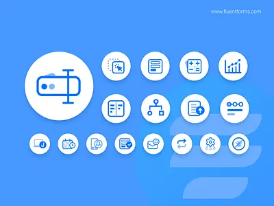 WP Fluent Forms Icons branding design flat fluentforms forms logo minimal plugin ui ux vector
