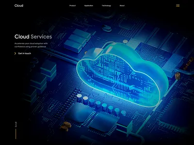 Cloud - Web design with 3D 3d 3d design animation clean design landing landing page design landingpage minimal motion graphics ui web design webdesign