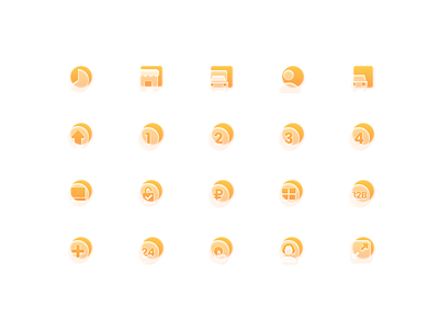 Basic Icons library Glass Style basic design figma glass icons morphism skeuomorphism ui vector