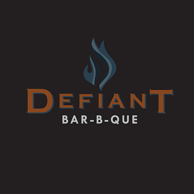 DEFIANT BBQ Branding brand identity branding graphic design icon illustration logo typography vector wordmark